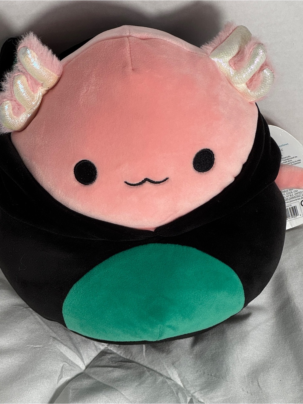 Squishmallows Archie Axolotl Black Cat Costume Halloween Plush 8” Kellytoy